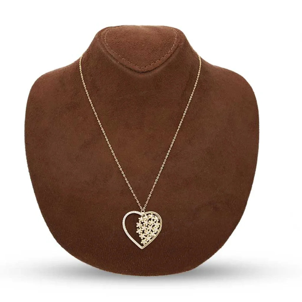 Gold Heart Shaped Necklace 18Kt - Fkjnkl18K5272 Necklaces