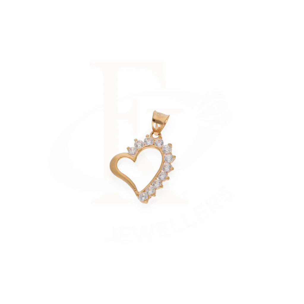 Gold Heart Shaped Pendant 21Kt - Fkjpnd21K7546 Pendants