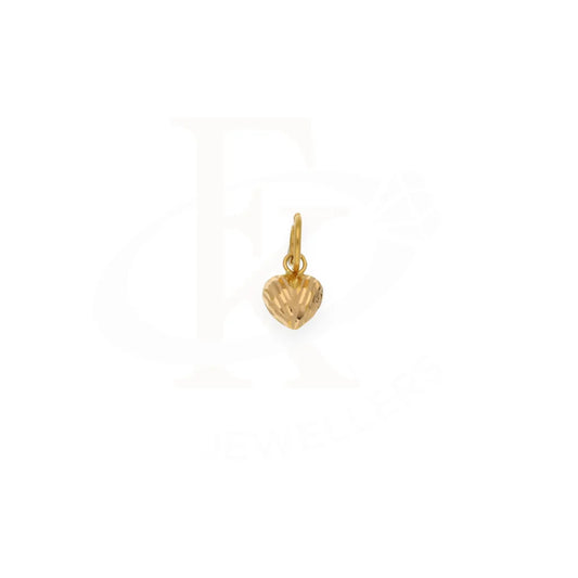 Gold Heart Shaped Pendant 21Kt - Fkjpnd21K7577 Pendants