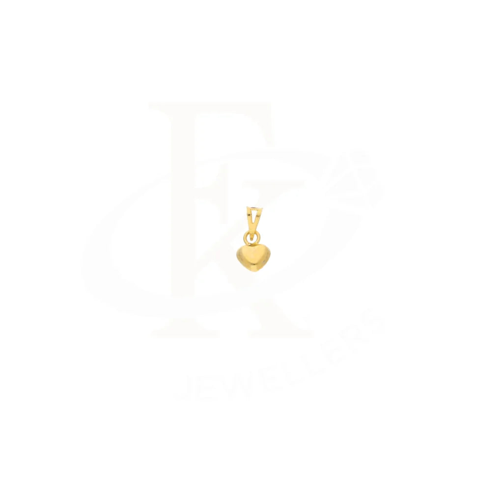 Gold Heart Shaped Pendant 21Kt - Fkjpnd21Km8405 Pendants