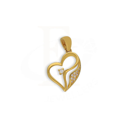 Gold Heart Shaped Pendant 22Kt - Fkjpnd22K5613 Pendants