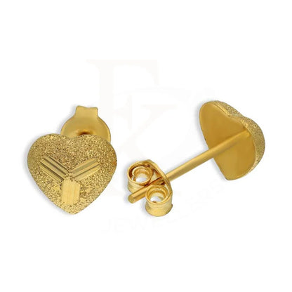 Gold Heart Shaped Pendant Set (Necklace And Earrings) 18Kt - Fkjnklst18K2442 Sets