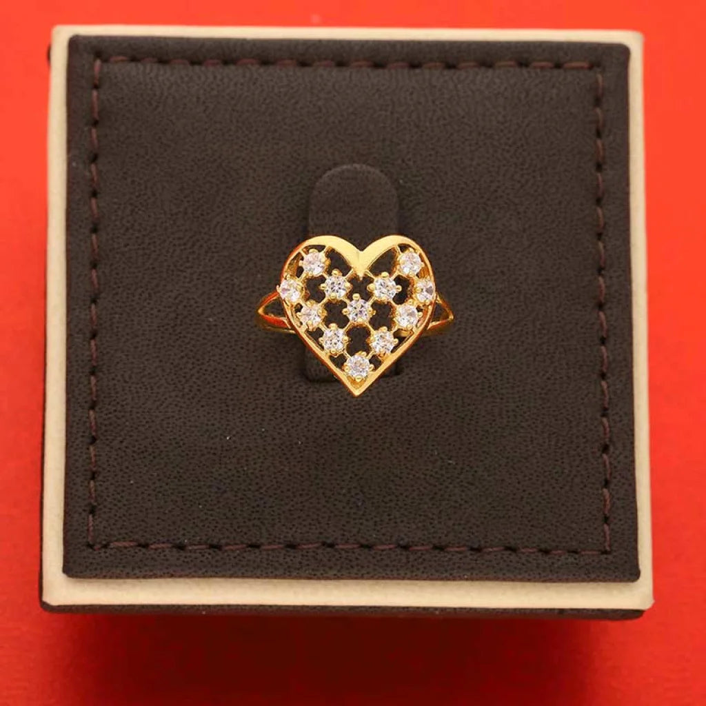 Gold Heart Shaped Ring 18Kt - Fkjrn18K3278 Rings