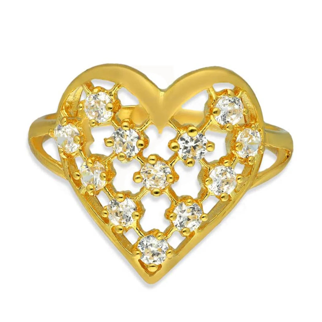 Gold Heart Shaped Ring 18Kt - Fkjrn18K3278 Rings