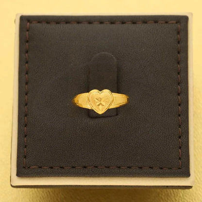 Gold Heart Shaped Ring 18Kt - Fkjrn18K3453 Rings