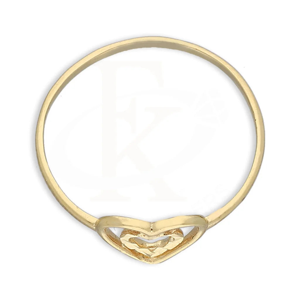 Gold Heart Shaped Ring 18Kt - Fkjrn18K5496 Rings