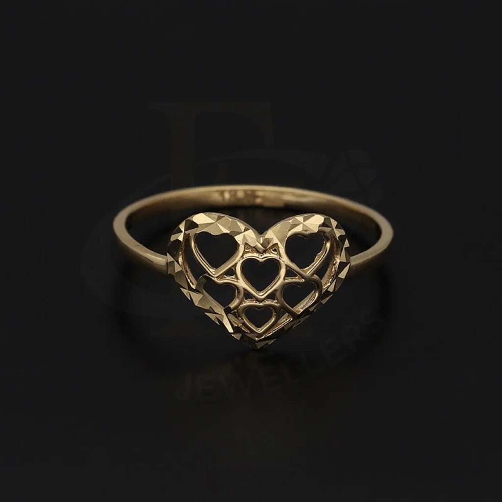 Gold Heart Shaped Ring 18Kt - Fkjrn18K5498 Rings