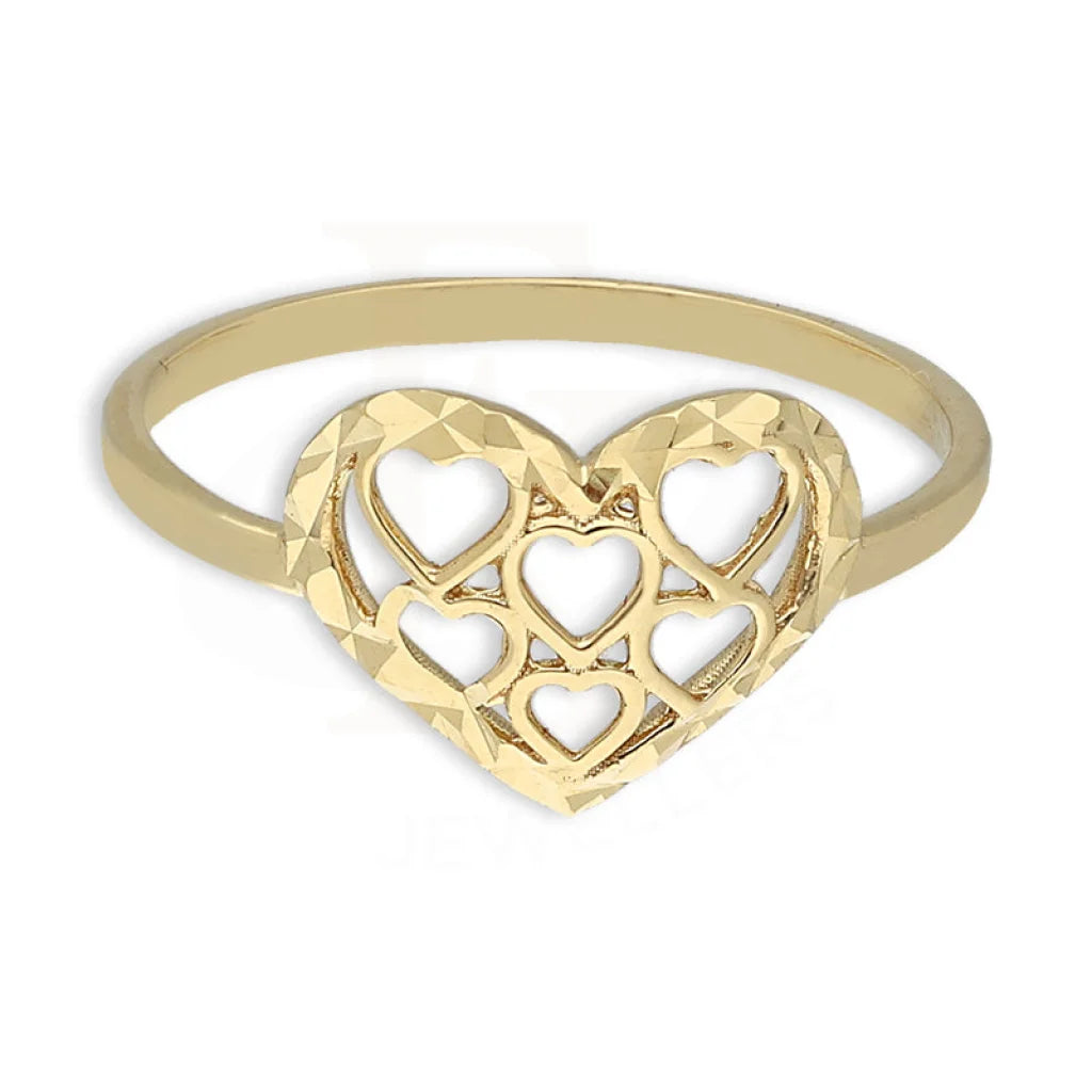 Gold Heart Shaped Ring 18Kt - Fkjrn18K5498 Rings