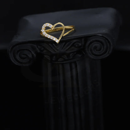 Gold Heart Shaped Ring 18Kt - Fkjrn18K7879 Rings