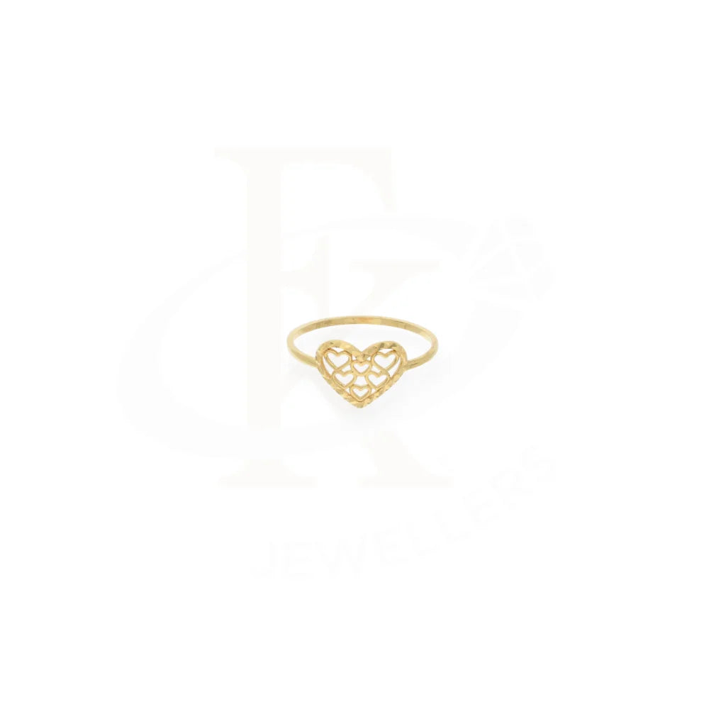 Gold Heart Shaped Ring 18Kt - Fkjrn18K7914 Rings