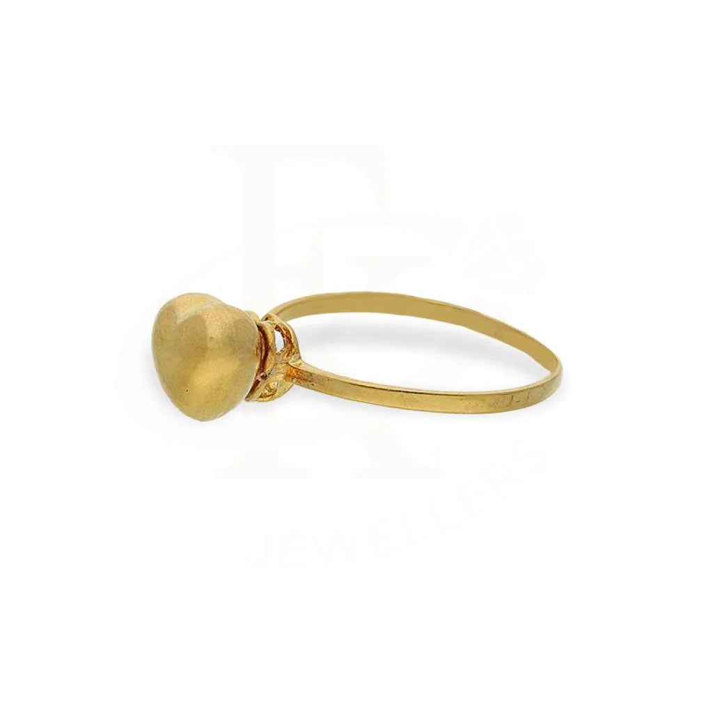 Gold Heart Shaped Ring 21Kt - Fkjrn21K2612 Rings