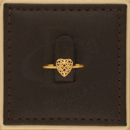 Gold Heart Shaped Ring 21Kt - Fkjrn21Km5402 Rings