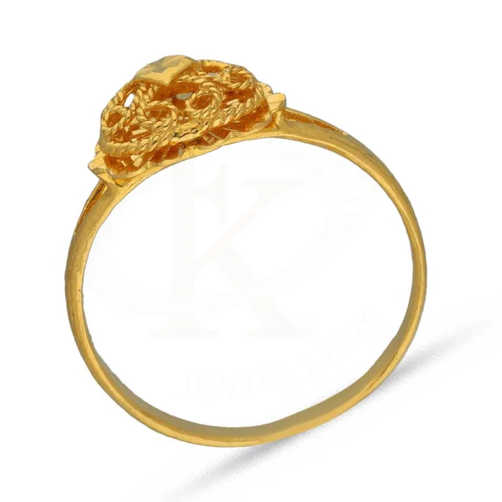 Gold Heart Shaped Ring 22Kt - Fkjrn22K3729 Rings