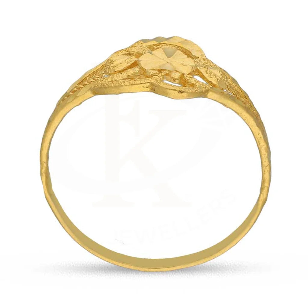 Gold Heart Shaped Ring 22Kt - Fkjrn22K3733 Rings