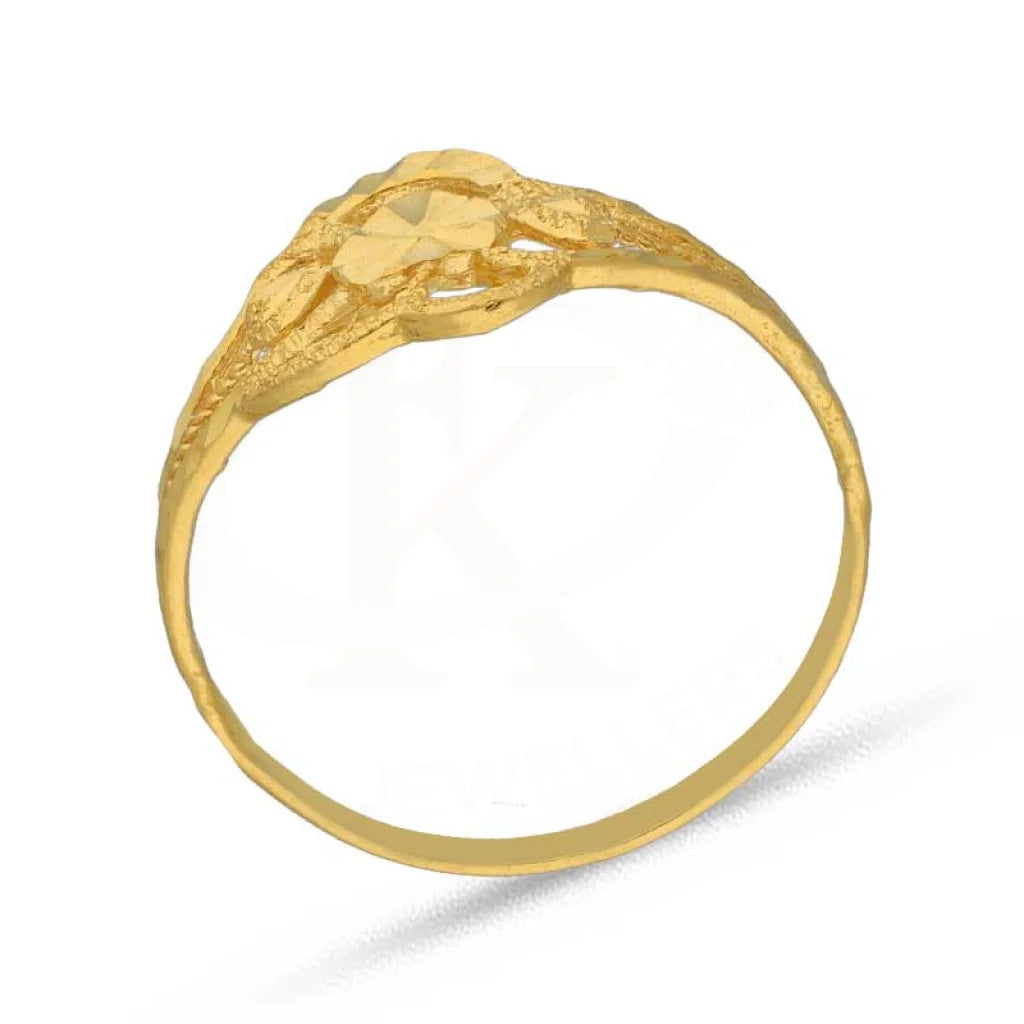 Gold Heart Shaped Ring 22Kt - Fkjrn22K3733 Rings