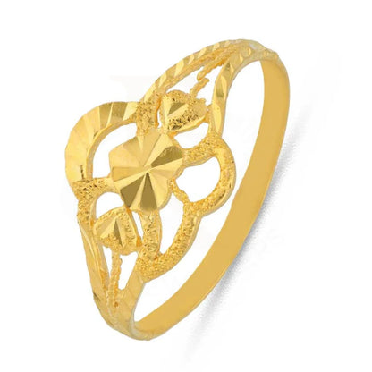 Gold Heart Shaped Ring 22Kt - Fkjrn22K3733 Rings