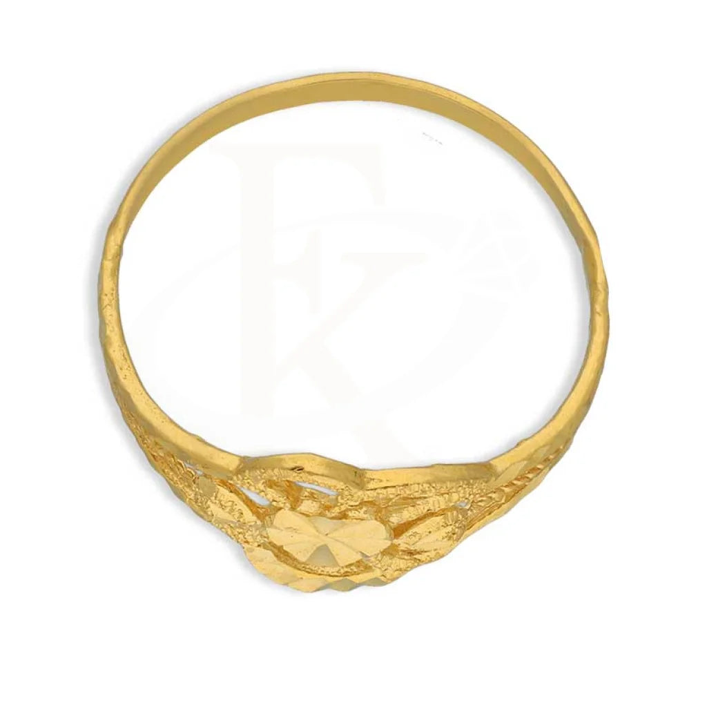 Gold Heart Shaped Ring 22Kt - Fkjrn22K3733 Rings