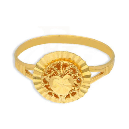 Gold Heart Shaped Ring 22Kt - Fkjrn22K3735 Rings