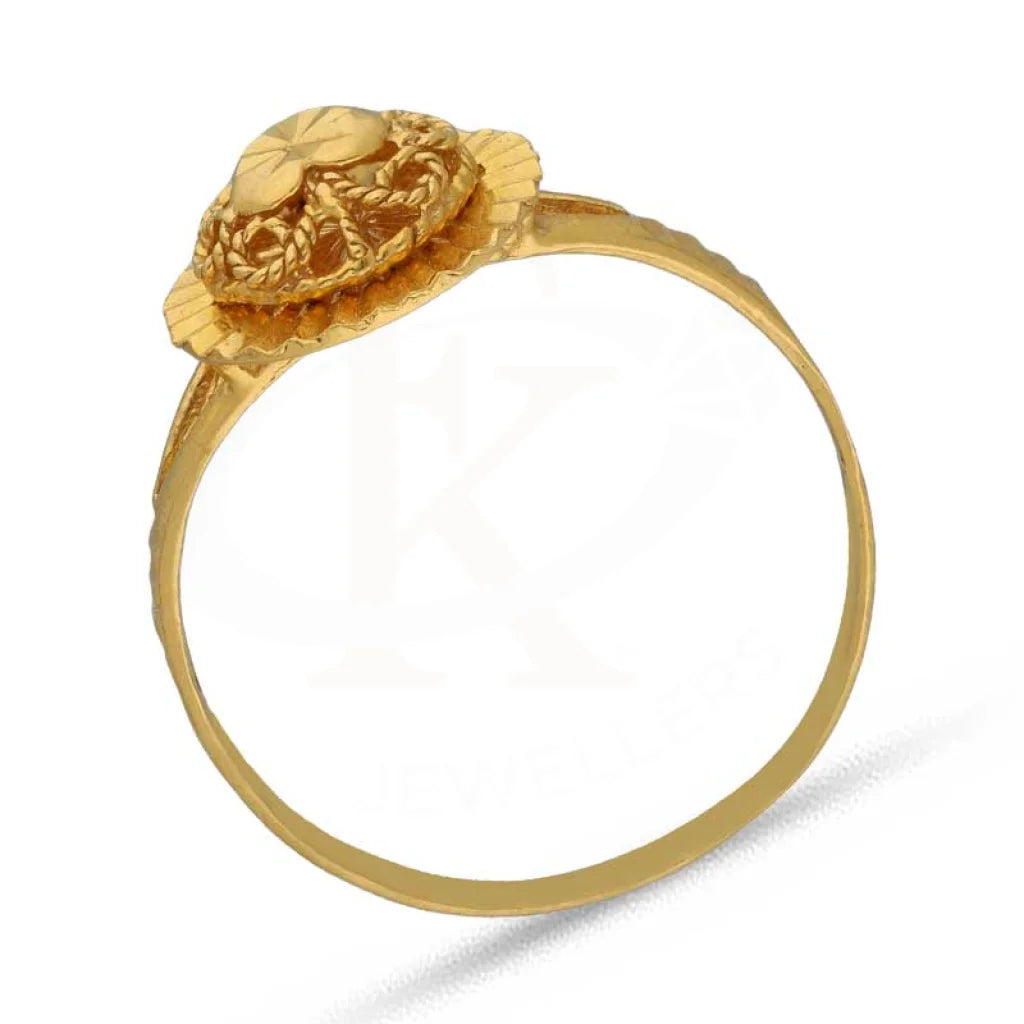 Gold Heart Shaped Ring 22Kt - Fkjrn22K3735 Rings