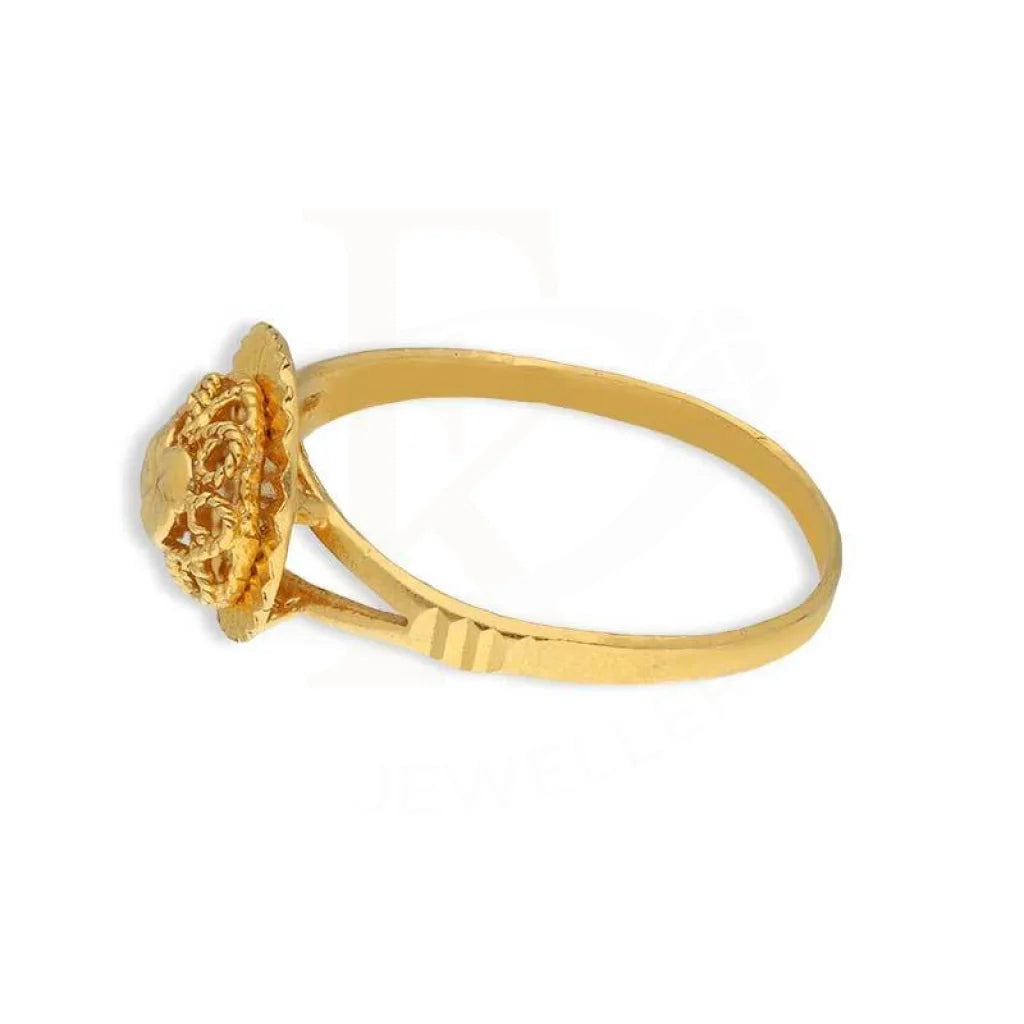 Gold Heart Shaped Ring 22Kt - Fkjrn22K3735 Rings