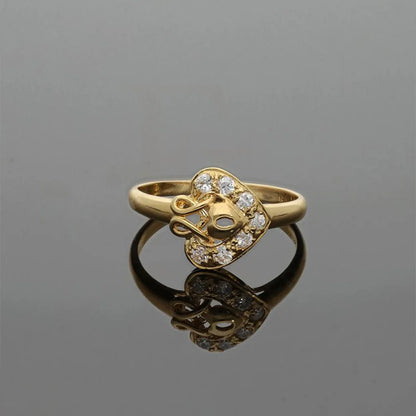 Gold Heart Shaped Ring In 18Kt - Fkjrn18K2768 Rings