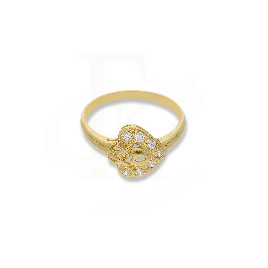 Gold Heart Shaped Ring In 18Kt - Fkjrn18K2768 Rings