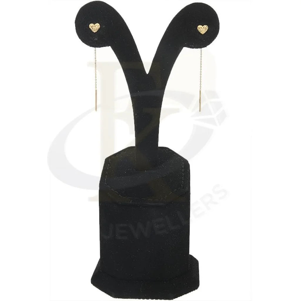 أقراط تيك تاك ذهبية على شكل قلب عيار 18 قيراطًا - Fkjern18K2219