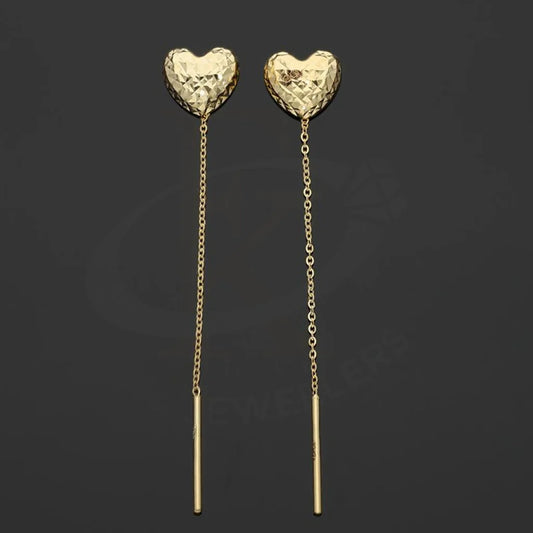 Gold Heart Shaped Tic-Tac Earrings 18Kt - Fkjern18K2447