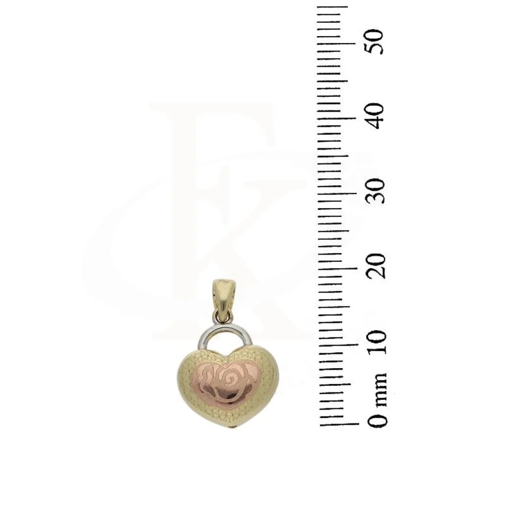 Gold Heart With Key Pendant 18Kt - Fkjpnd18K2400 Pendants