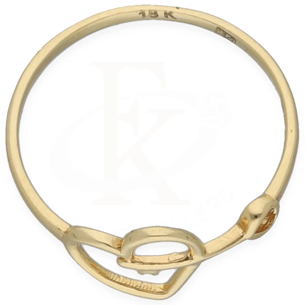 Gold Heart With Key Shaped Ring 18Kt - Fkjrn18K7344 Rings