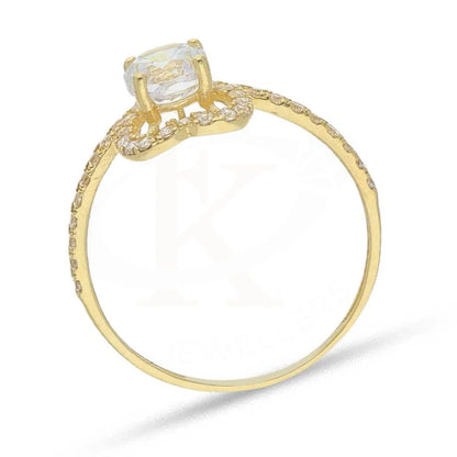 Gold Heart With Solitaire Twins Ring 18Kt - Fkjrn18K3780 Rings