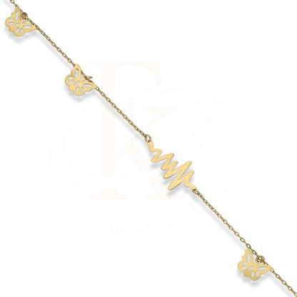 Gold Heartbeat And Butterfly Bracelet 18Kt - Fkjbrl18K2992 Bracelets