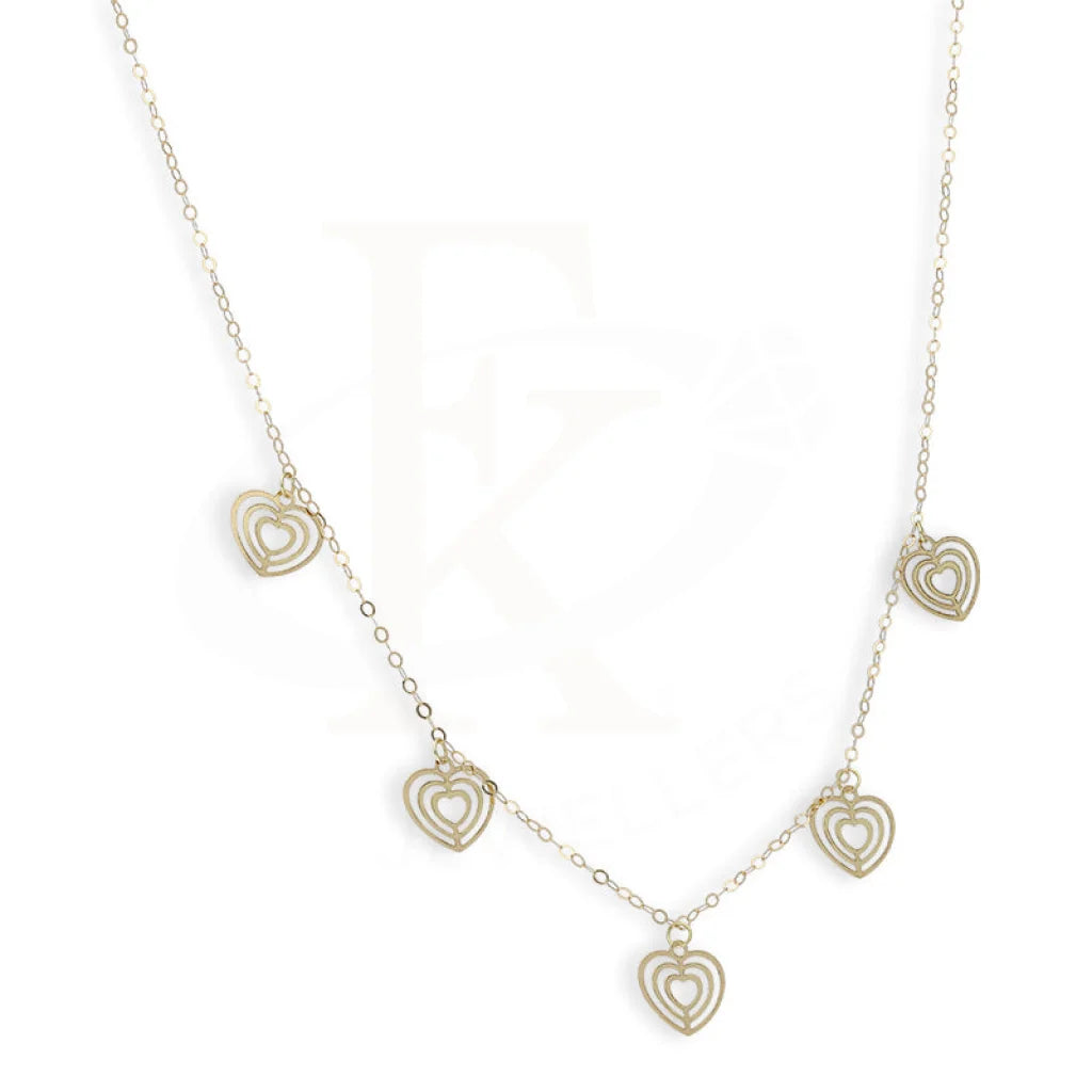 Gold Hearts Necklace 18Kt - Fkjnkl18Km5342 Necklaces