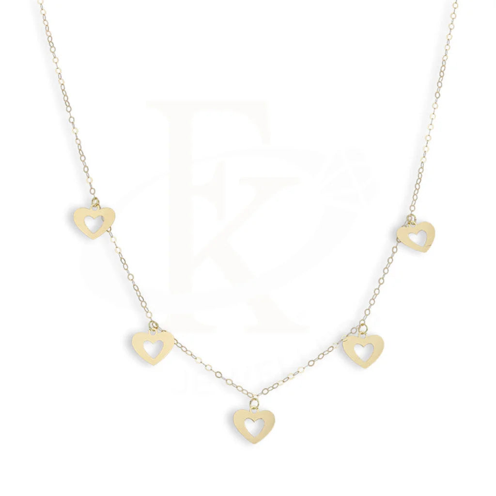 Gold Hearts Necklace 18Kt - Fkjnkl18Km5346 Necklaces