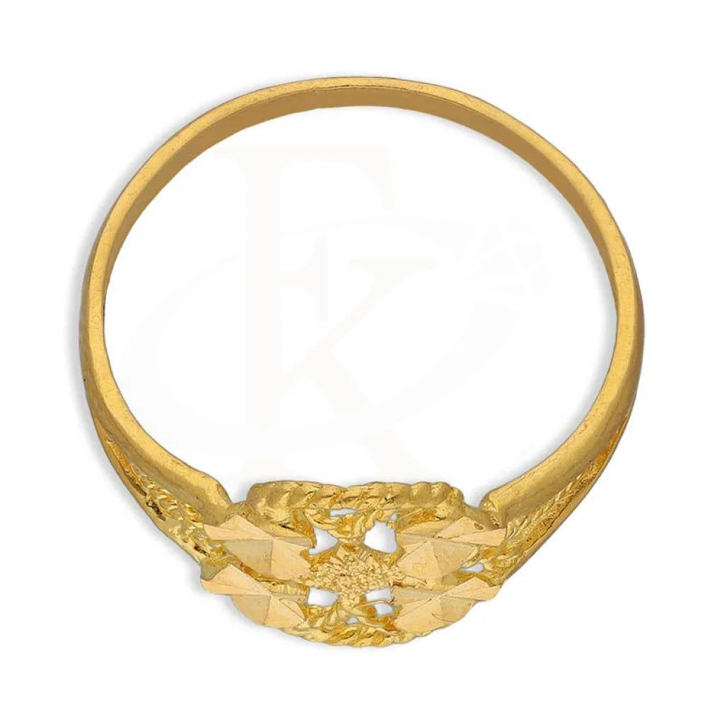 Gold Hearts Shaped Ring 22Kt - Fkjrn22K3659 Rings