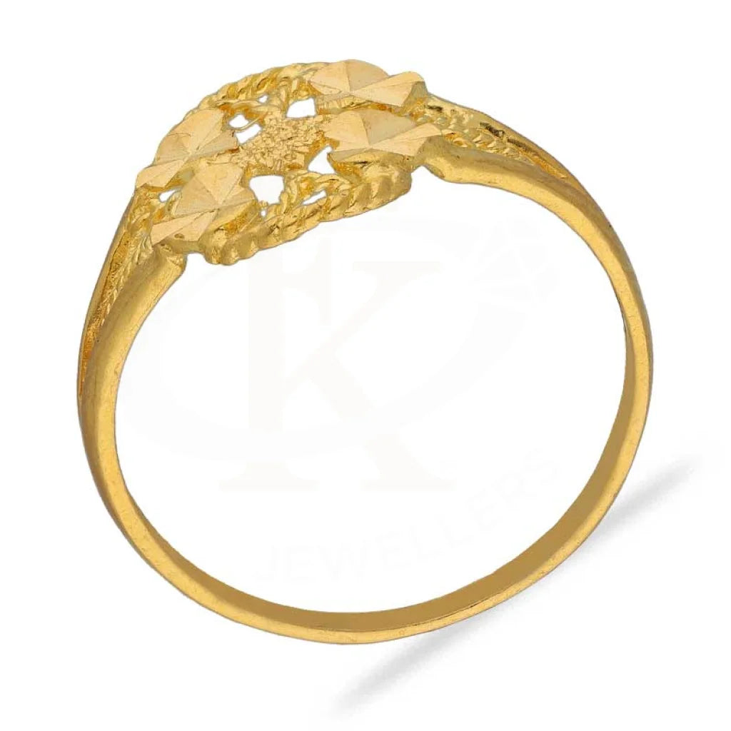 Gold Hearts Shaped Ring 22Kt - Fkjrn22K3659 Rings