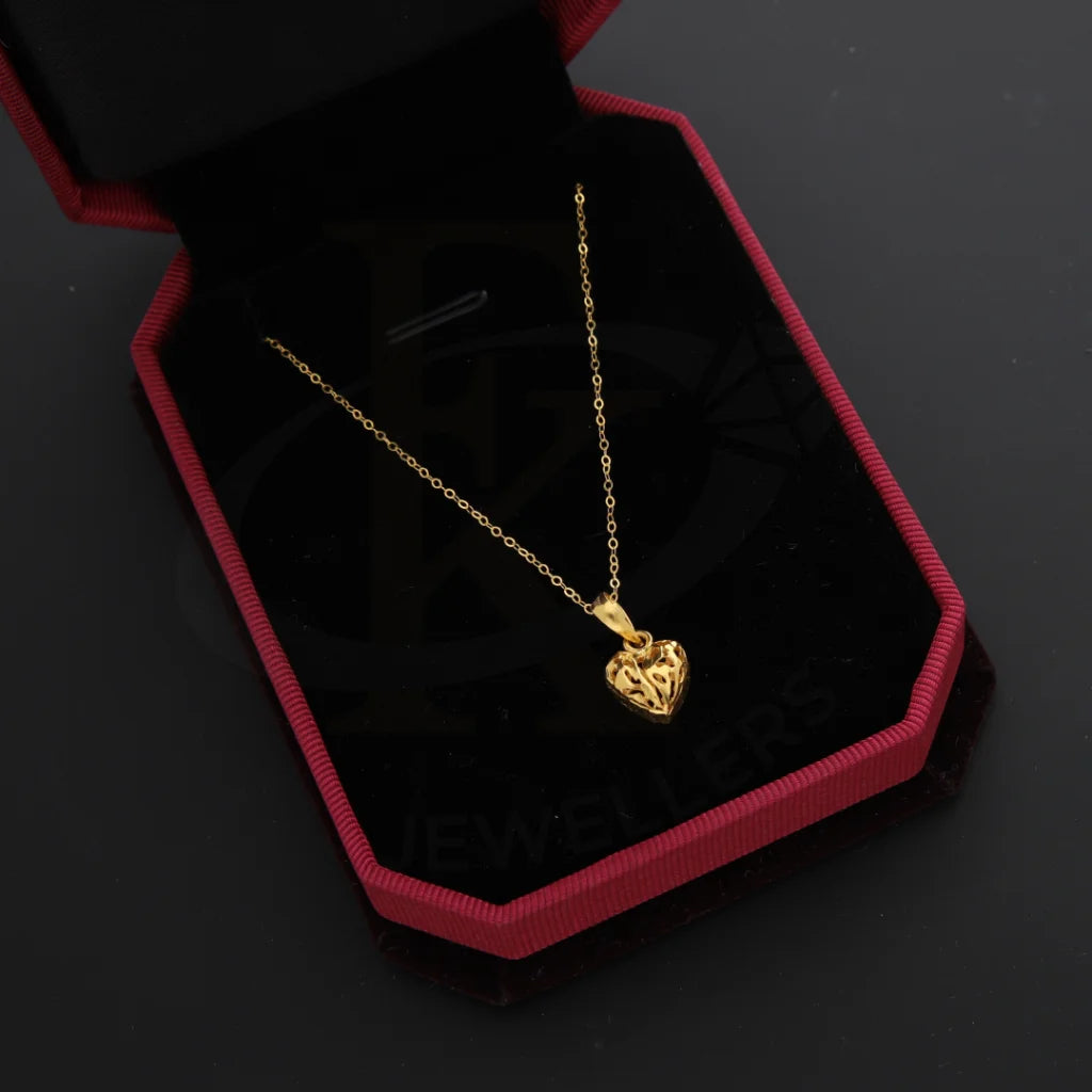 Copy Of Gold Hollow Heart Shaped Pendant 21Kt - Fkjnkl21Km8656 Pendants