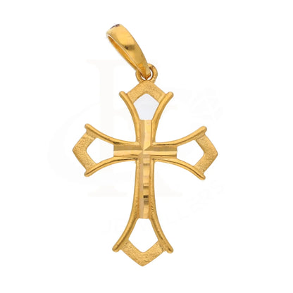 Gold Holy Cross Shaped Pendant 21Kt - Fkjpnd21K8569 Pendants