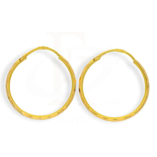 Gold Hoop Earrings 18Kt - Fkjern1413