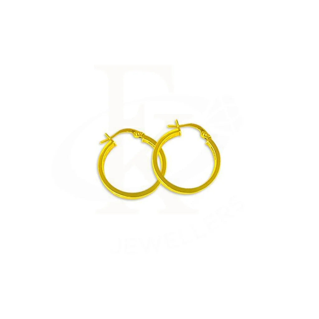 Gold Hoop Earrings 18Kt - Fkjern1491