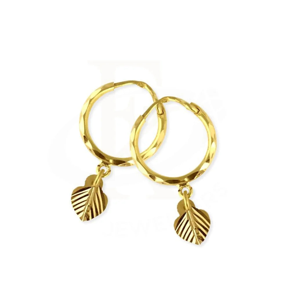 Gold Hoop Earrings 18Kt - Fkjern1534