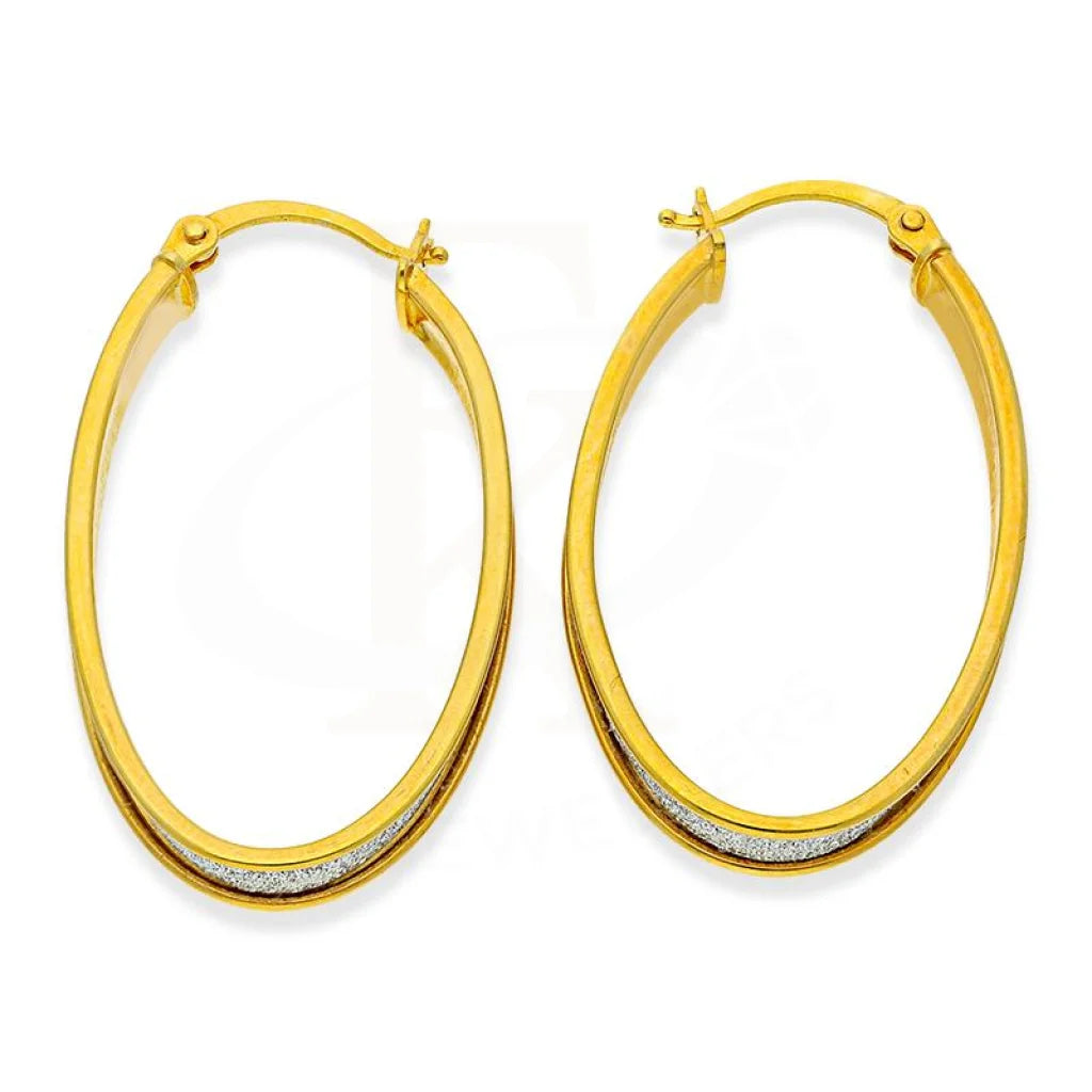 Gold Hoop Earrings 18Kt - Fkjern1626