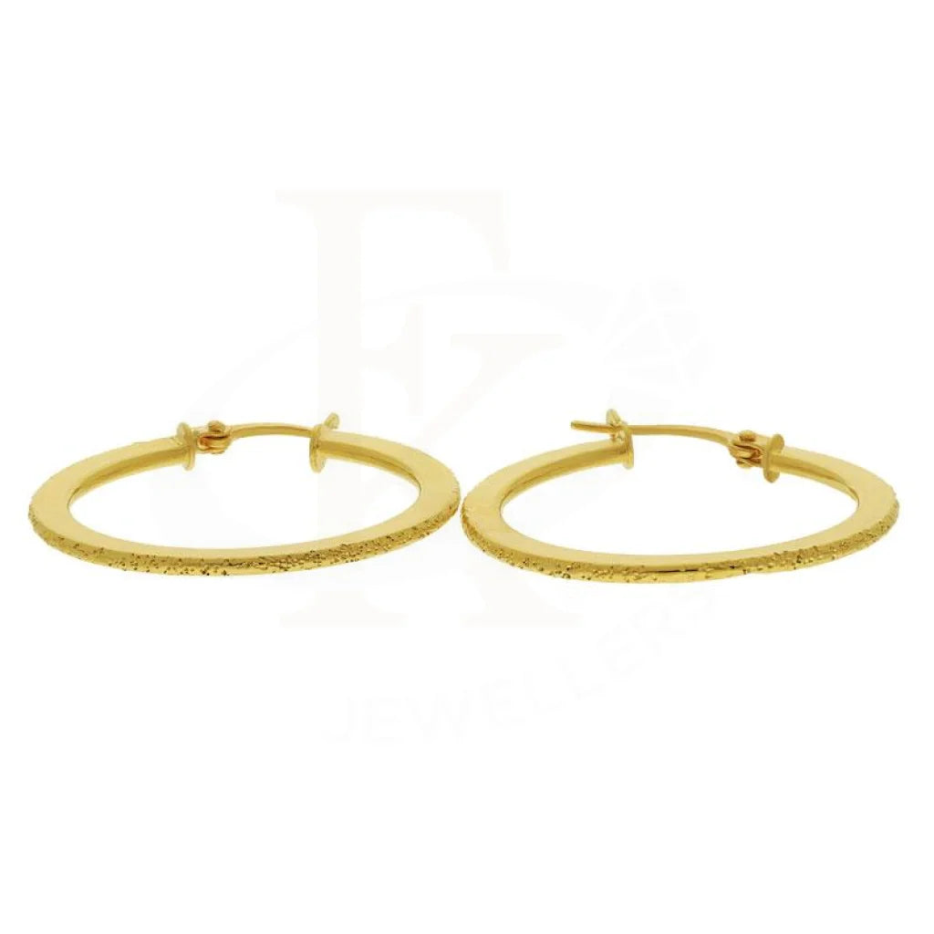 Gold Hoop Earrings 18Kt - Fkjern18K1789