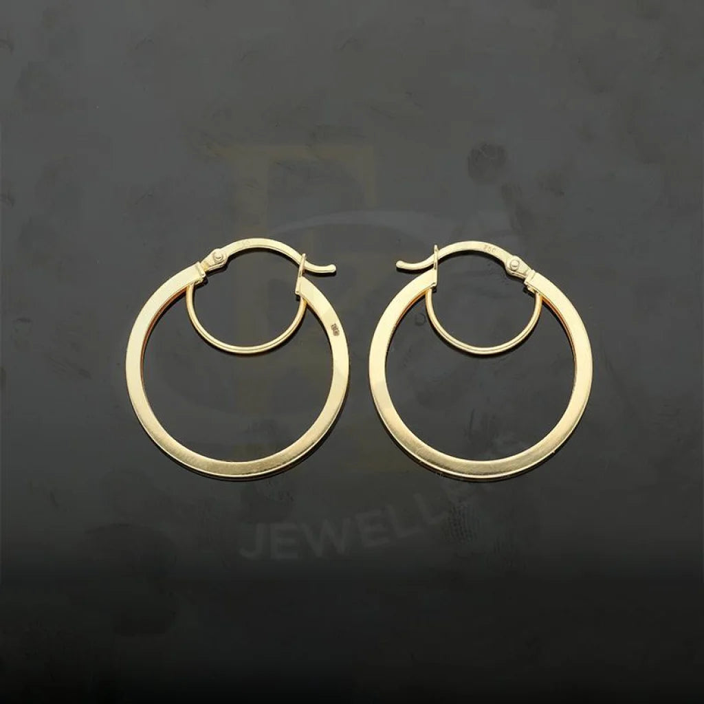 Gold Hoop Earrings 18Kt - Fkjern18K2242