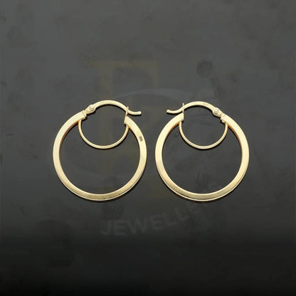 Gold Hoop Earrings 18Kt - Fkjern18K2242