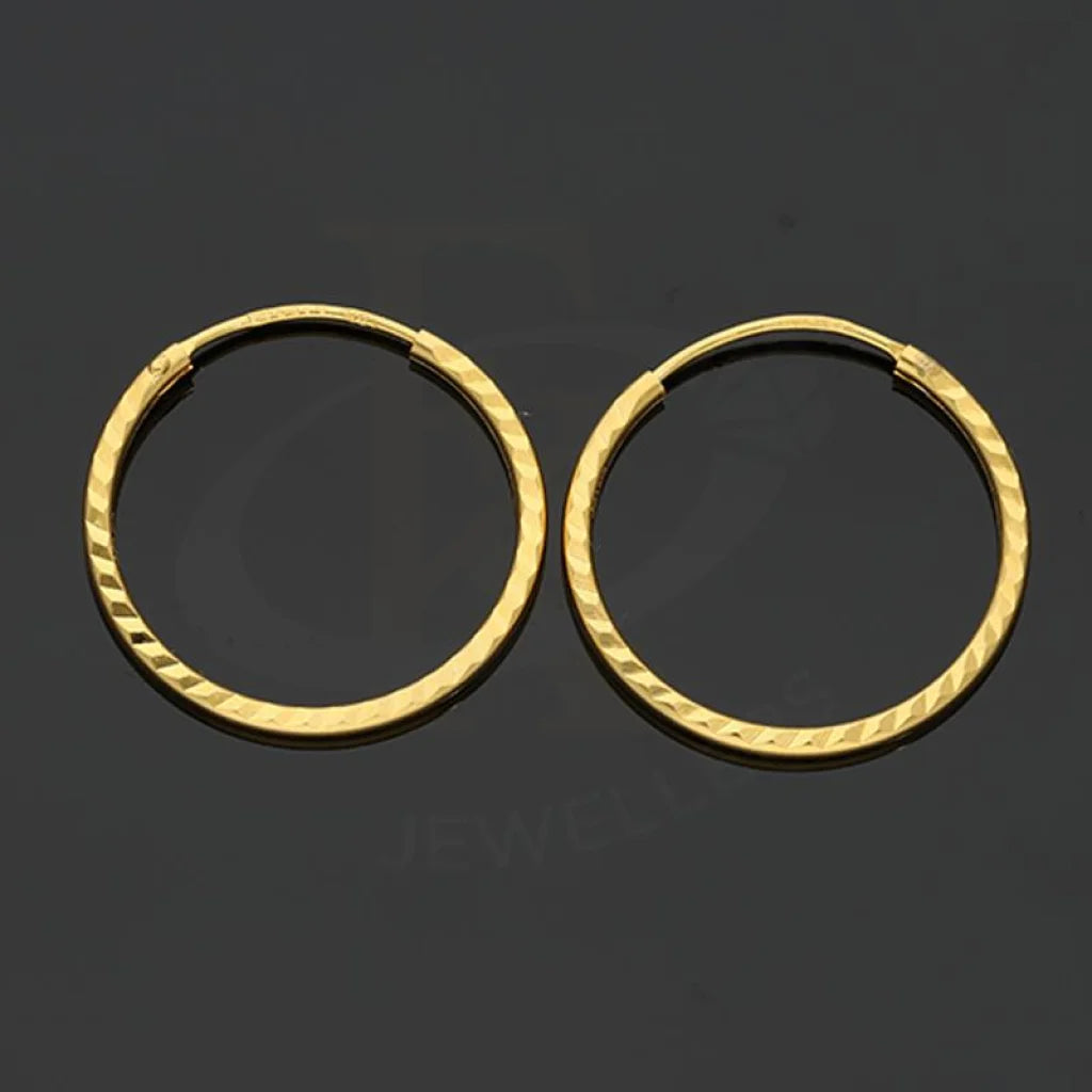 Gold Hoop Earrings 18Kt - Fkjern18K2416