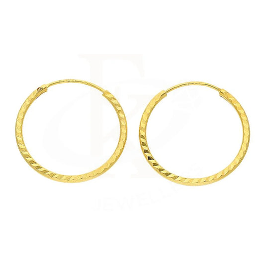 Gold Hoop Earrings 18Kt - Fkjern18K2416