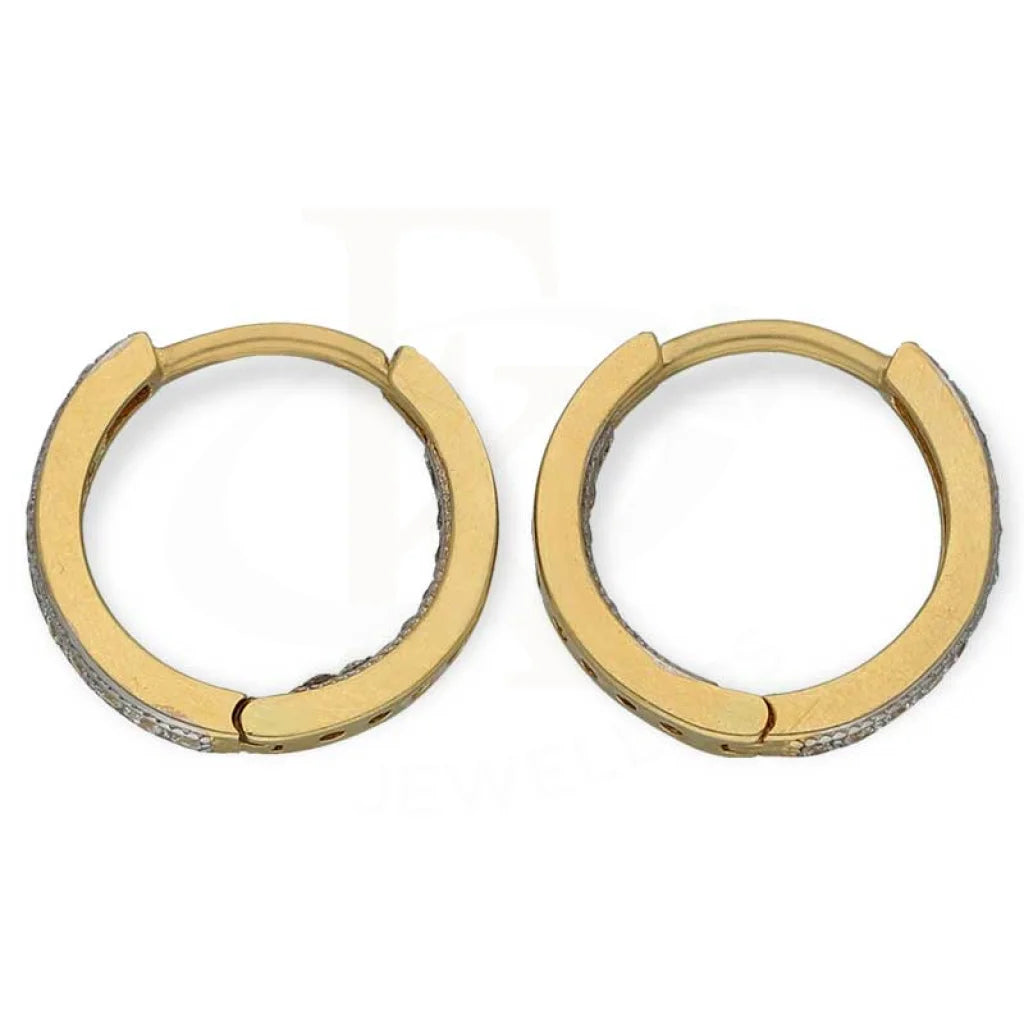 Gold Hoop Earrings 18Kt - Fkjern18K3175