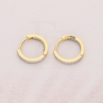 Gold Hoop Earrings 18Kt - Fkjern18K3175