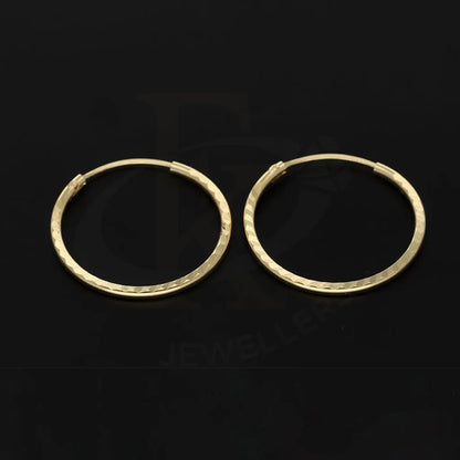 Gold Hoop Earrings 21Kt - Fkjern18K5113